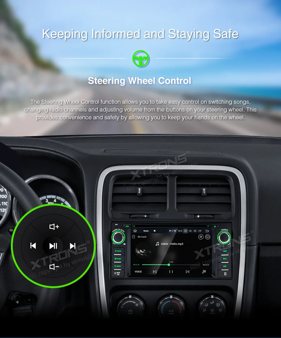 Discount XTRONS 6.2" Android 9.0 Octa Core Car Radio DVD Player GPS Navigation for JEEP Patriot Liberty Wrangler Compass DODGE Chrysler 15