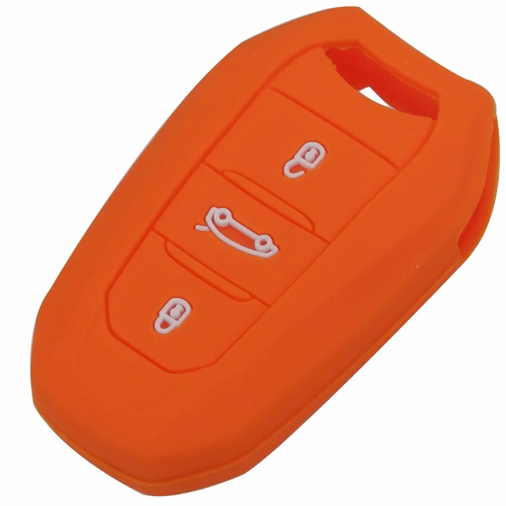 3Buttons Silicone Key Case Cover jingyuqin For Peugeot 508 301 2008 3008 4008 407 408 Citroen C5 C6 C4L CACTUS C3XR DS Smart Key key case key case cover remote control case cover
