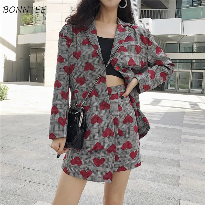 

Blazers Women Simple All-match Korean Style High Quality Elegant Retro Plaid Womens Trendy Pocket Single Breasted Leisure Ladies