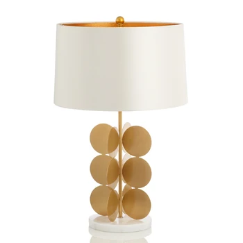 

Family table lamp postmodern creative golden circle marble lamp light luxury model room living room bedroom bedside lamp