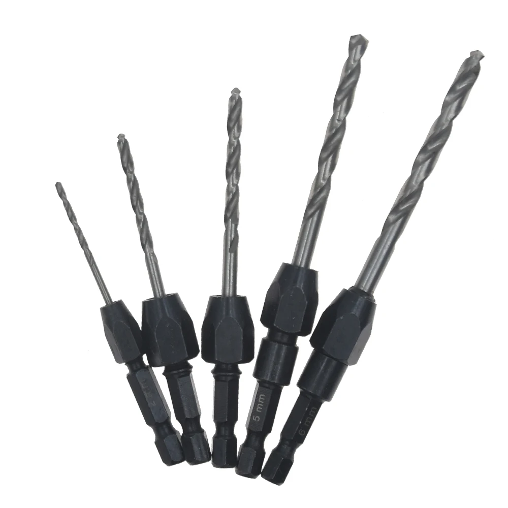 Buy 5pcs Quick Change Twist Drill Bit Set 1/4" Hex