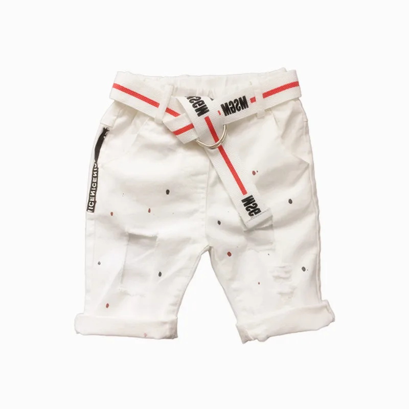 

2019 children boys new summer shorts pants Kids casual color print letters shorts with belt for Boys 2-7 years !