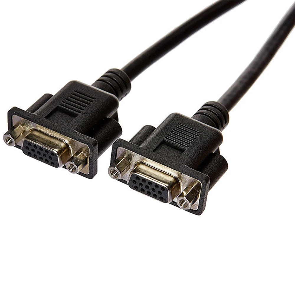 Новый 25 см VGA 1 штекер 2 Двойной Женский Y адаптер Splitter кабель удлинитель для