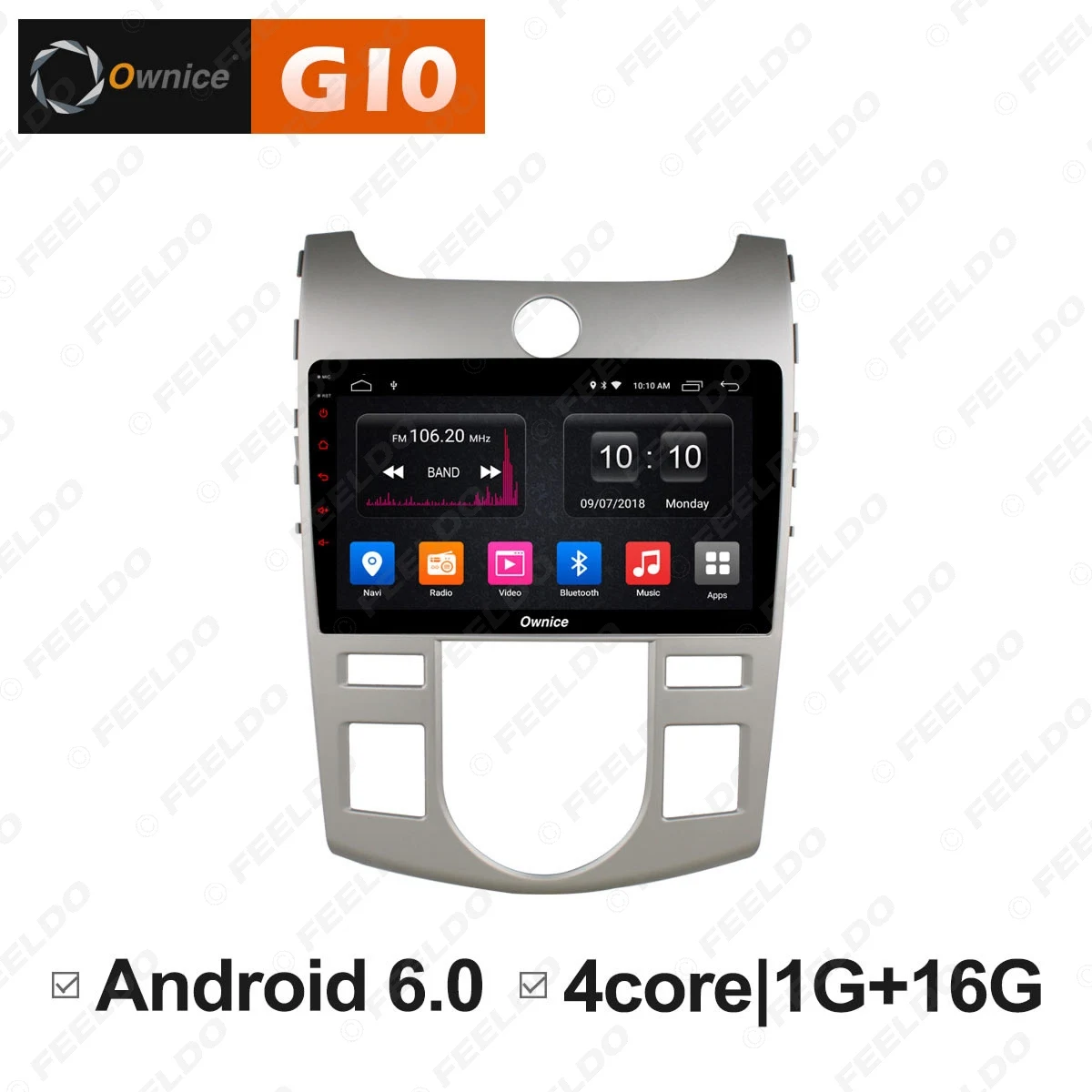 Discount FEELDO 9" 2.5D Nano IPS Screen Android 6.0 Octa Core/DDR3 2G/32G/4G LTE Car Media Player With GPS For Forte 2007-2014 High level 0