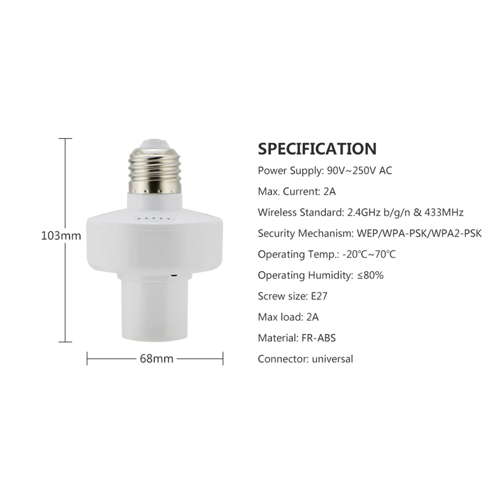 SM Slampher беспроводной контроль светодиодный светильник держатель E27 Универсальный WiFi Светильник лампы держатель База умный дом переключатель IOS Android