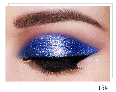015 Diamond Blue PUDAIER 18 цветов Galaxy сияющий блеск Тени для век алмазные жемчужные жидкие тени для век водонепроницаемые Мерцающие Металлические Звездные глаза макияж - Цвет: 015 Diamond Blue