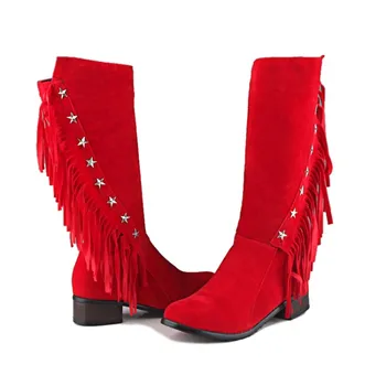 

2017 Winter Autumn Boots Botas Mujer Big Size 33-50 New Round Toe Buckle Boots For Women Casual Fashion Warm Winter Shoes 920