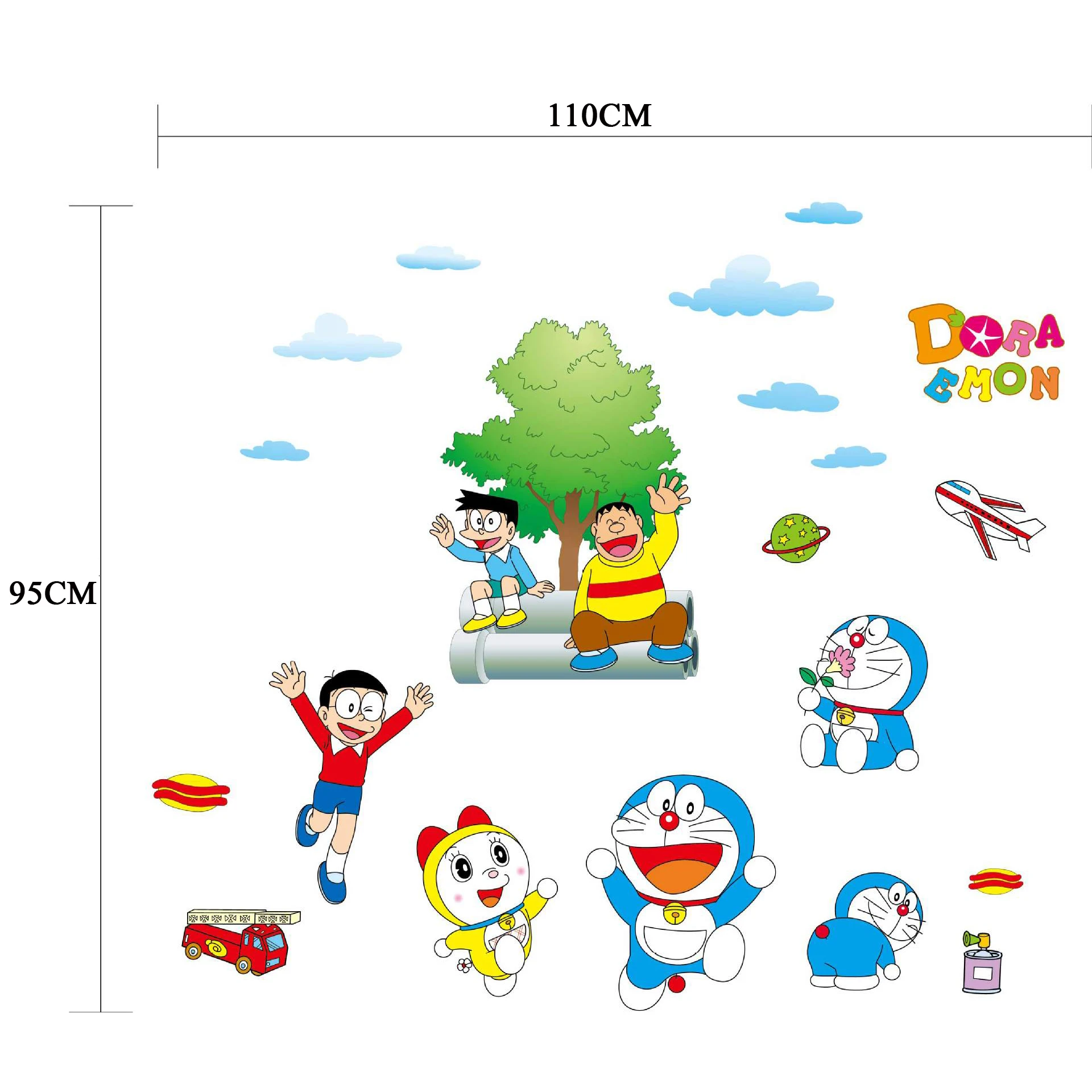 Cute Boy Nobita Nobi Cartoon Decoration Stickers Doraemon Cute Boy Nobita Nobi Cartoon Decoration Stickers Doraemon Originality Children s Baby Room Waterproof Mural Wallpaper Home Decor in Wall Stickers from Home