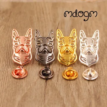 

Mdogm 2019 Boston Terrier Dog Animal Brooches And Pins Suit Cute Metal Funny Small Father Collar Badges Gift For Male Men B152
