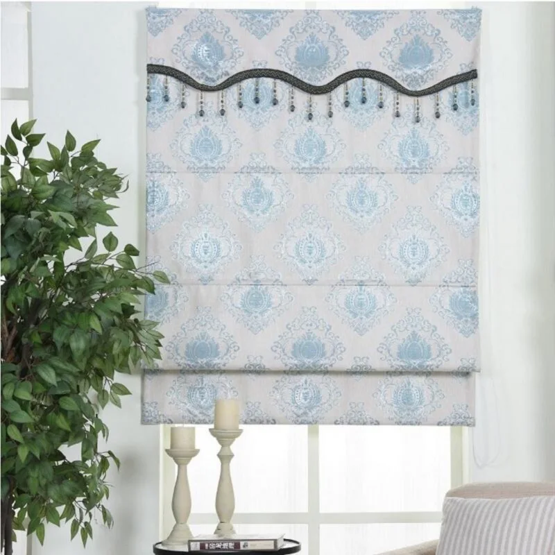 

Luxary Window Jacquard 70% Blackout Roman Blinds Curtain Customzie Size RM13