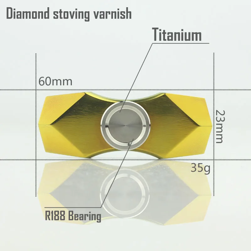 Красочные diamond Непоседа счетчик палец руки виджет антистресс Топ вращения спиннинг Titanium зеленый EDC Металл золото игрушки для взрослых