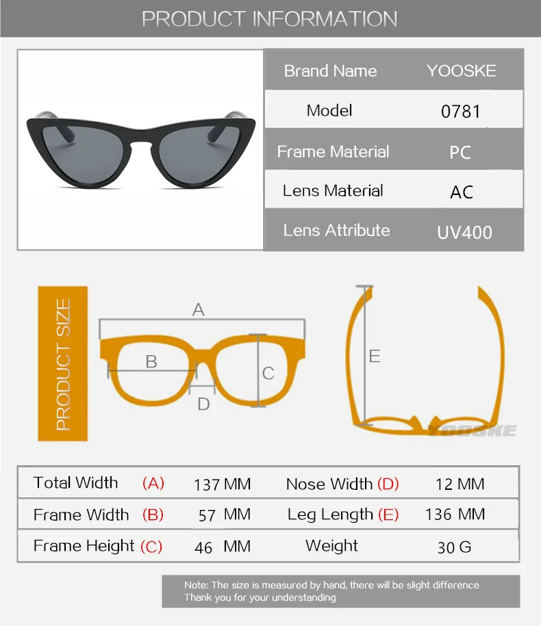 YOOSKE ретро сексуальные кошачий глаз солнцезащитные очки женские брендовые дизайнерские винтажные Кошачьи Глаза Солнцезащитные очки женские очки UV400