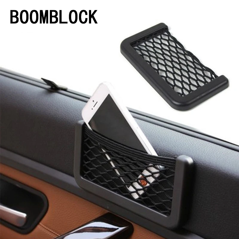 

1x Car Net Storage Bag box Stickers For Audi A4 B6 B8 VW Passat B5 B7 Skoda Octavia A7 A5 Renault Megane 2 3 Ford Focus mk2 Lada