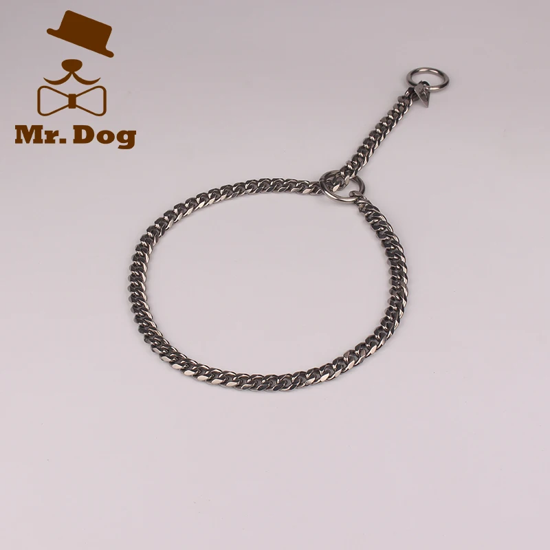 Stainless Steel Fashion Dogs Collar Chains Easy to Buckle Retractable
