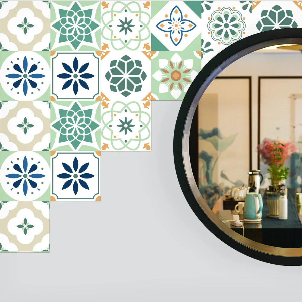 

Fun Vision Nordic Backsplash Tile Sticker,Self Adhesive Kitchen Wall Stickers Waterproof,Home Decor For Bathroom Furniture Decal