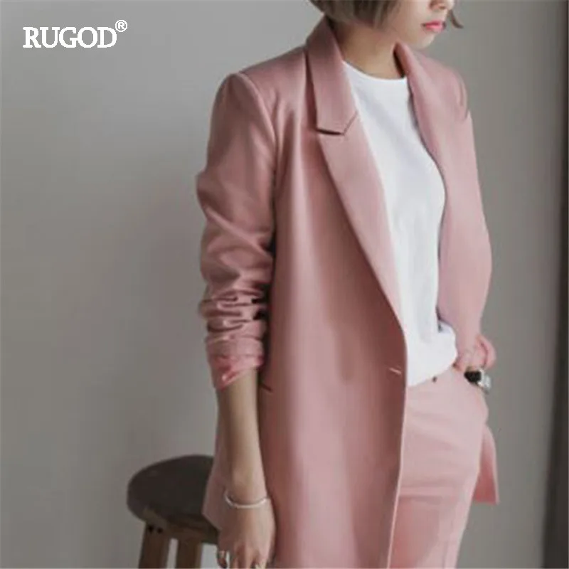 Женский деловой костюм Rugod элегантный офисный из 2 предметов с длинными рукавами