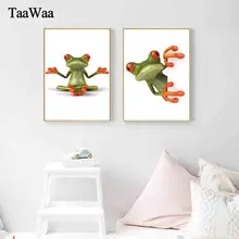 TaaWaa Nordic Art Funny Animal Poster Painting Humorous Frog Posters and Prints Decorative Wall Picture For Kids Room Decor TaaWaa Nordic Art Funny Animal Poster Painting Humorous Frog Posters and Prints Decorative Wall Picture For Kids Room Decor