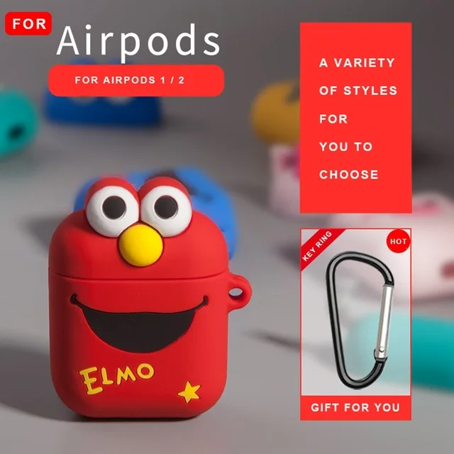 Sesame Милый мультяшный беспроводной Чехол для наушников для Apple AirPods 2 Силиконовый чехол для зарядки наушников Защитный чехол для AirPods - Цвет: Sesame