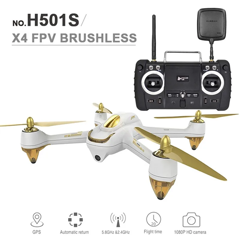 Hubsan H501S X4 Pro 5,8G FPV Бесщеточный с 1080P HD камерой gps RC Квадрокоптер RTF переключатель режимов с пультом дистанционного управления