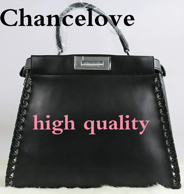 

Luxury Brand 2018 Winter Women Peekaboo Bag Fashion Cowhide Woven Shoulder Bags Famous Designer Handbag Totes bolsa feminina