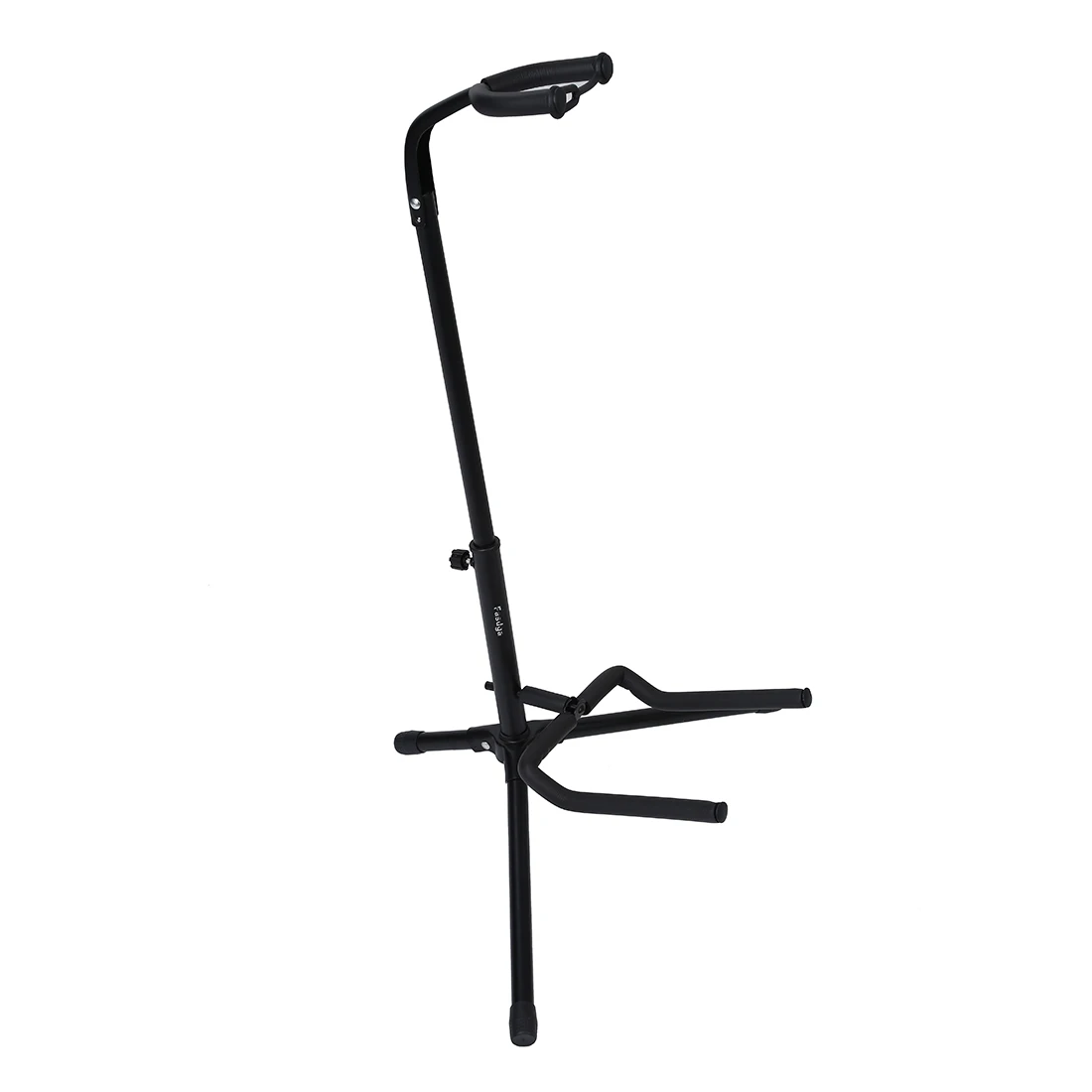 Black Collapsible Iron Tripod Guitar Stand with Protective Velveteen