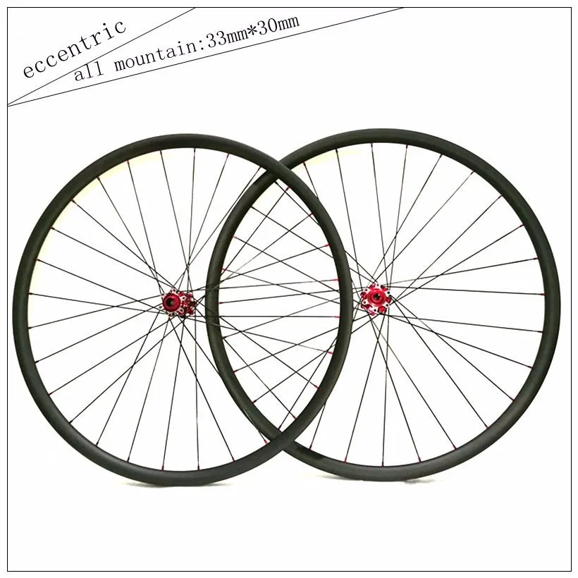 Best New!33mm*30mm Eccentric carbon mountain bike wheel 27.5er&650b/29er all mountain carbon wheel full carbon mtb wheelset 0