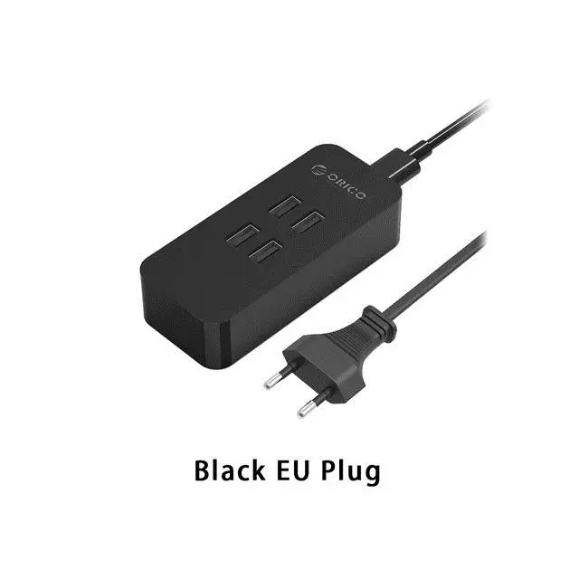 ORICO 4 порта USB зарядное устройство Мини Смарт быстрое зарядное устройство Макс выход 20 Вт настольное зарядное устройство для iPhone Xiaomi huawei - Цвет: Black EU Plug