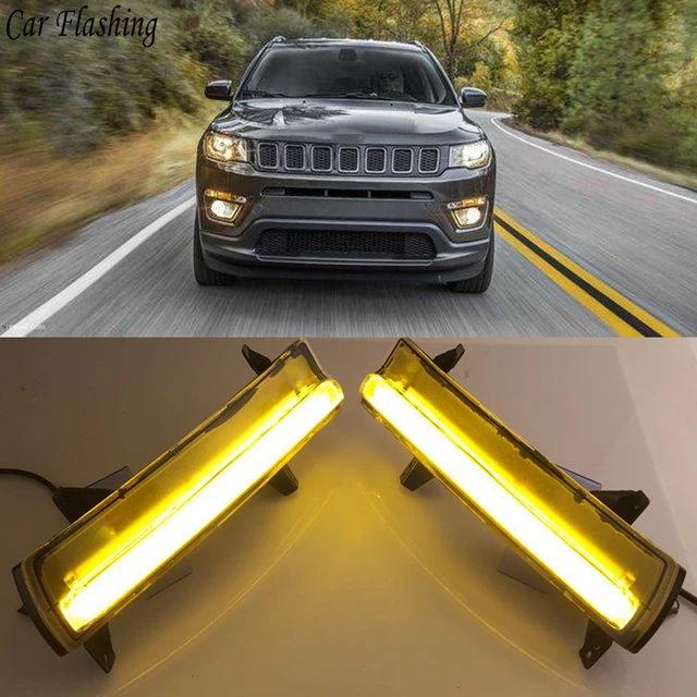 2 pcs car styling For Jeep Compass 2017 2018 LED DRL Daytime driving