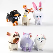 2016 HOT 15-25cm The Secret Life of Pets Plush cartoon toys for kids gift Snowball Gidget Mel Max Chloe Buddy Stuffed Doll