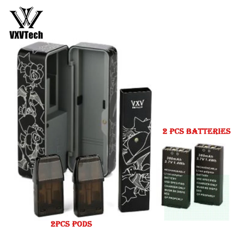 Вхв RB Pod Комплект wi/ 2 шт. сменный 380mAh батареи/2 5 мл Pods & Док станция для зарядки