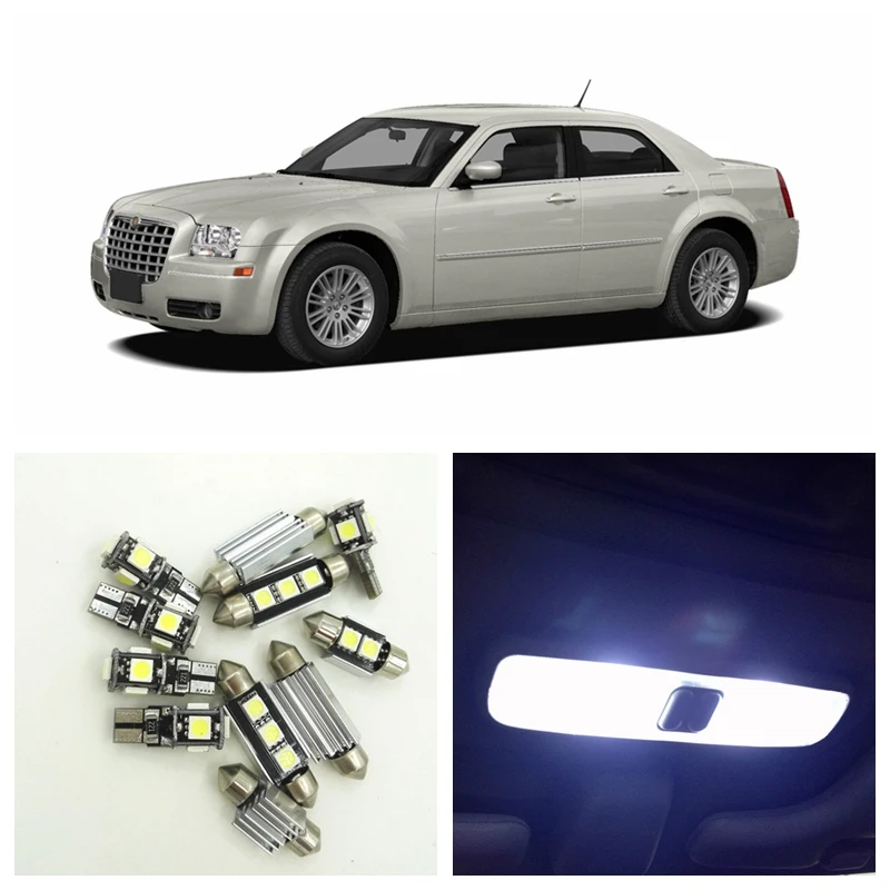 17 шт. Canbus светильник ые светодиодный лампы s комплект посылка для 2005 2010 Chrysler 300 300C м