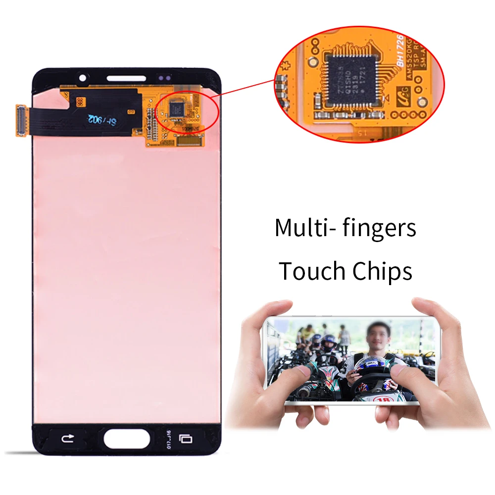 Super AMOLED 5 2 &quot100% тест для SAMSUNG Galaxy A5 2016 A510 A510F A510M ЖК дисплей с сенсорным экраном