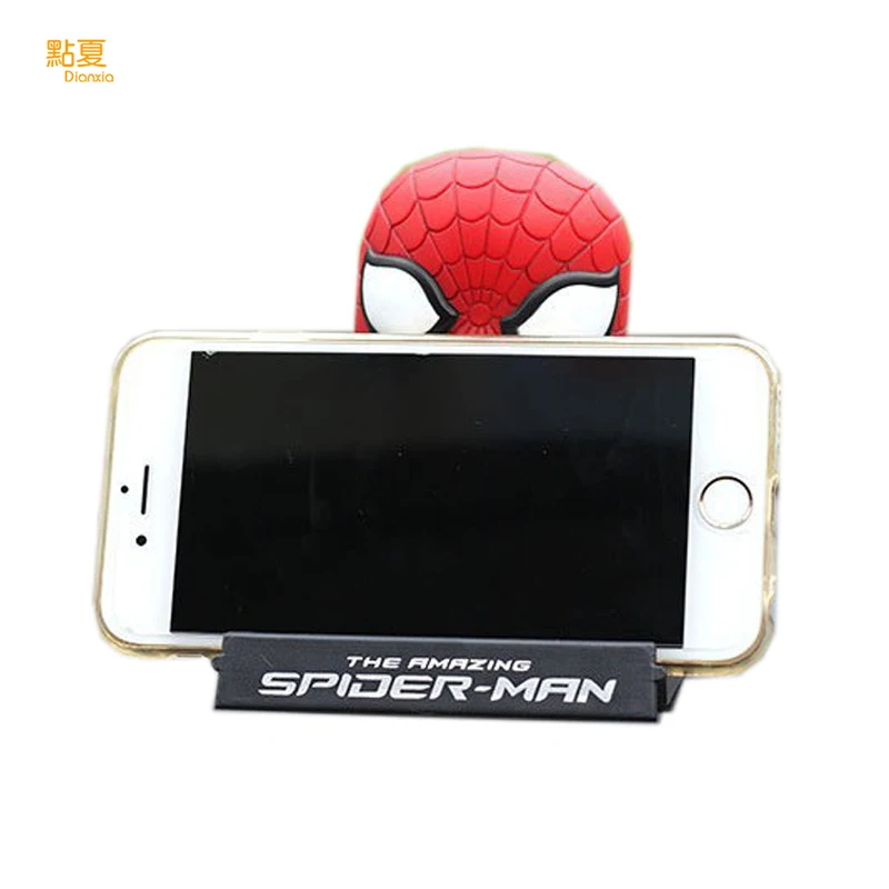 

DIANXIA Anime Super Hero Spider Man Car Decoration Shaking His Head Doll Phone Bracket Action Figure Toy Height About 10cm DX016