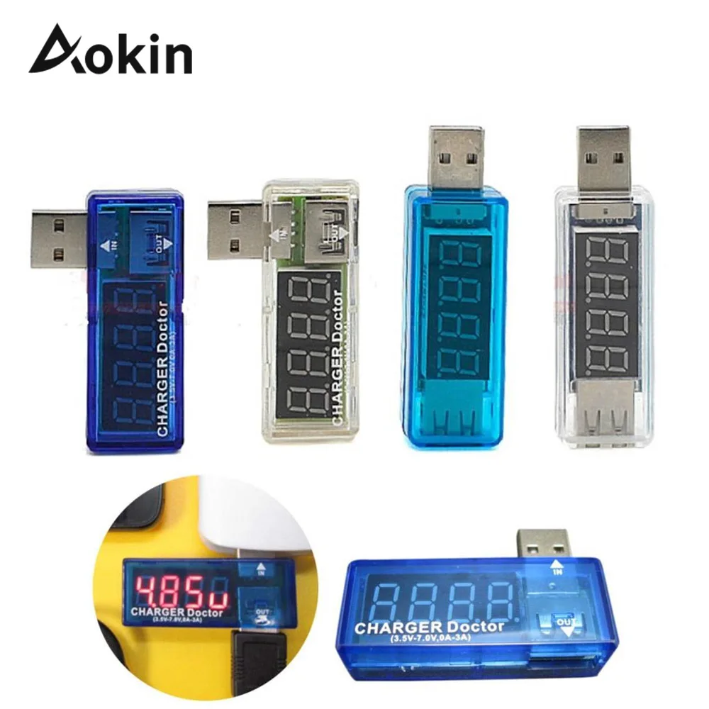 

USB Voltmeter Ammeter Smart , Electronics Digital Mobile Power Charging Current Voltage Tester Meter Mini USB Charger Doctor