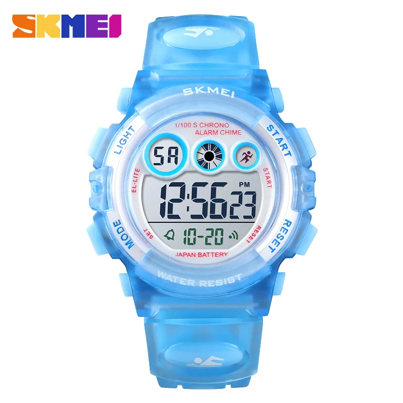 SKMEI 1451 Youngster детские цифровые наручные часы 50 м водонепроницаемые электронные наручные часы для мальчиков и девочек с подсветкой