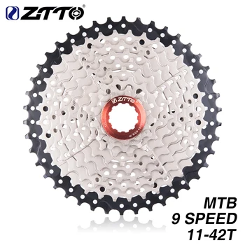 

ZTTO MTB 9 S 27S 9Speed 11- 42T Freewheel Mountain Bike Bicycle Parts Cassette WIDE RATIO Compatible For M430 M4000