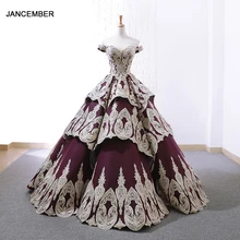 J66705 jancember пышные платья 15 с открытыми плечами бальное платье длинное платье для девочек вечерние платья vestidos de quinceaneras