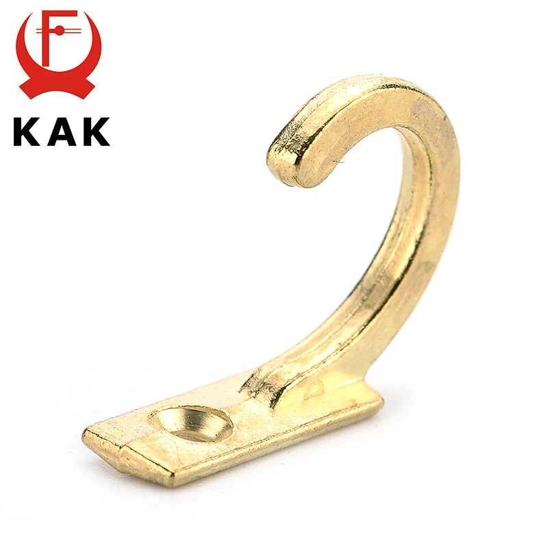 KAK 30PCS Small Antique Hooks Wall Hanger Curved Buckle Horn Lock Clasp Hook For Wooden Jewelry