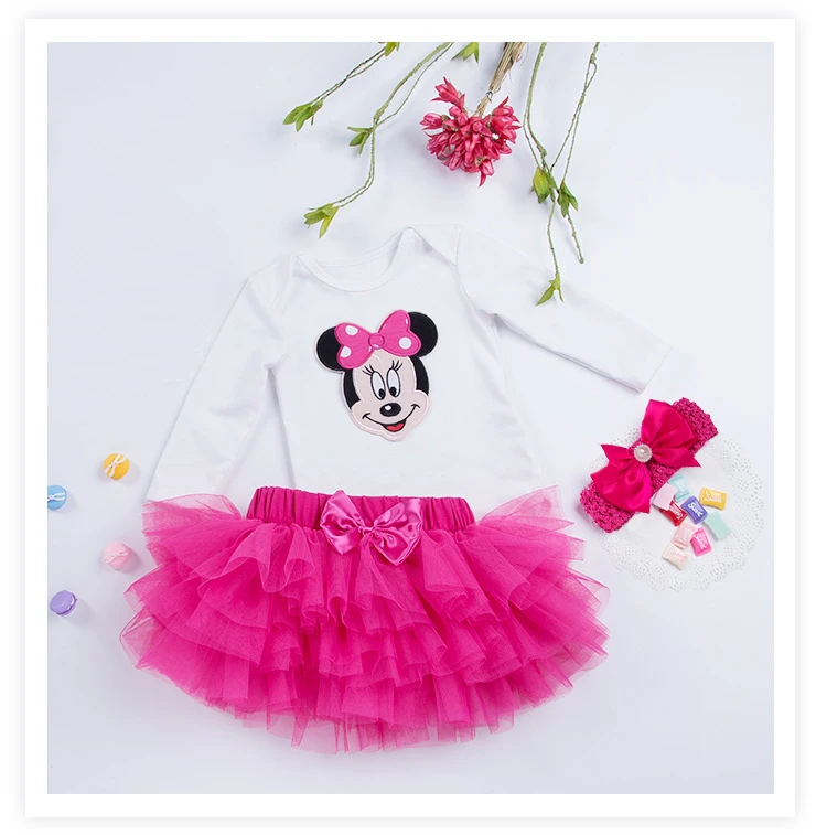 YK& Loving/милый комплект одежды для маленьких девочек футболка с длинными рукавами+ розовая красная юбка-Пачка Детская разноцветная юбка-американка с бантом