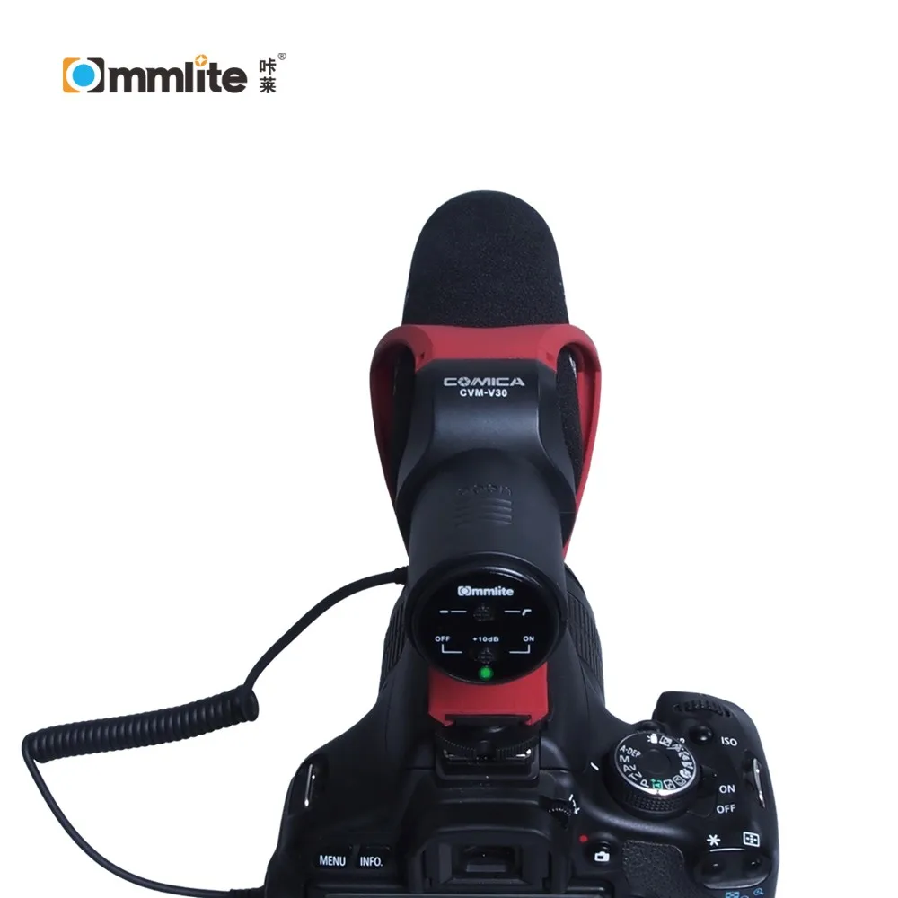Commlite CVM V30 R Профессиональный DSLR конденсаторный микрофон для видеоинтервью камеры