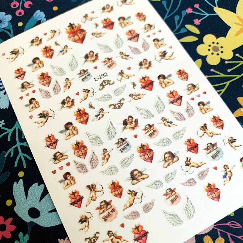 Latest 3D Nail Art Sticker Nail L 192 angel Series Nail Art Sticker Decal Tool DIY 2