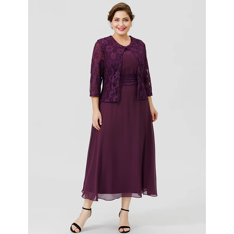 Buy LAN TING BRIDE A Line Scoop Neck Tea Length