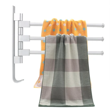 

2/3/4 Arms Towel Rack Home Storage Stainless Steel Wall Mounted Movable Towel Bars Bathroom Products