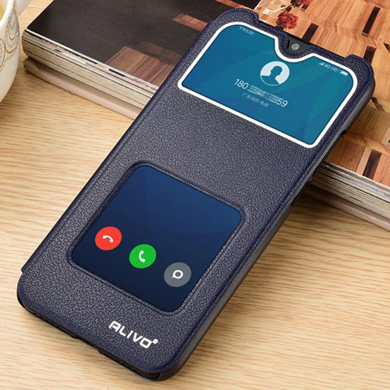 

For Xiaomi Redmi Note 7 Case Note7 Cover Answer View Window Flip Leather Stand Cover For Xiomi Redmi Note 7 Pro 7S Phone Case