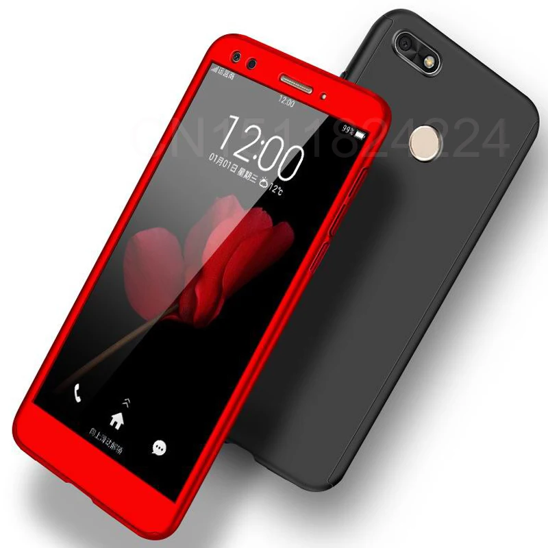 Nova Lite 2017 360 Full Protective Phone Case For Huawei Y6 Pro 2017 Case For Huawei P9 Lite Mini Cover SLA-L22 Tempered Glass  (1)