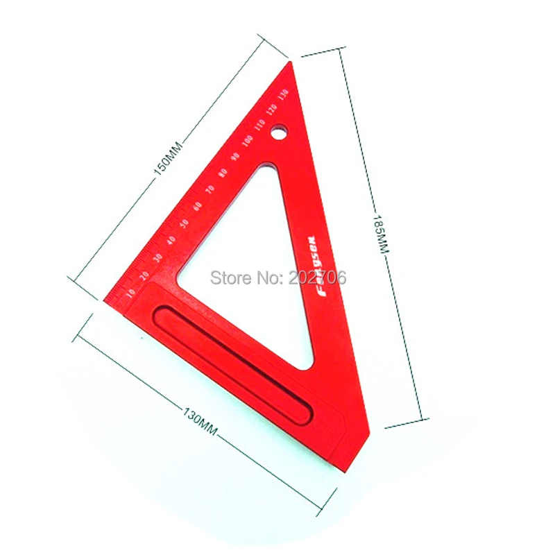 Высокое качество Деревообрабатывающие инструменты прецизионные треугольные линейки алюминиевые " столярные квадратные правила