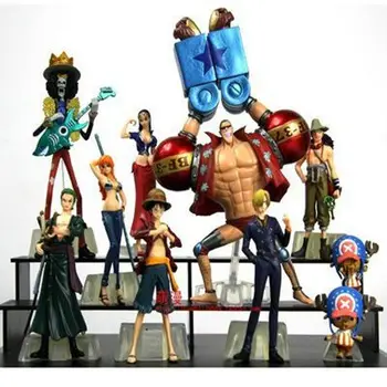 

10pcs/set one piece PVC Action figure toys 2 years later full set Large Doll model