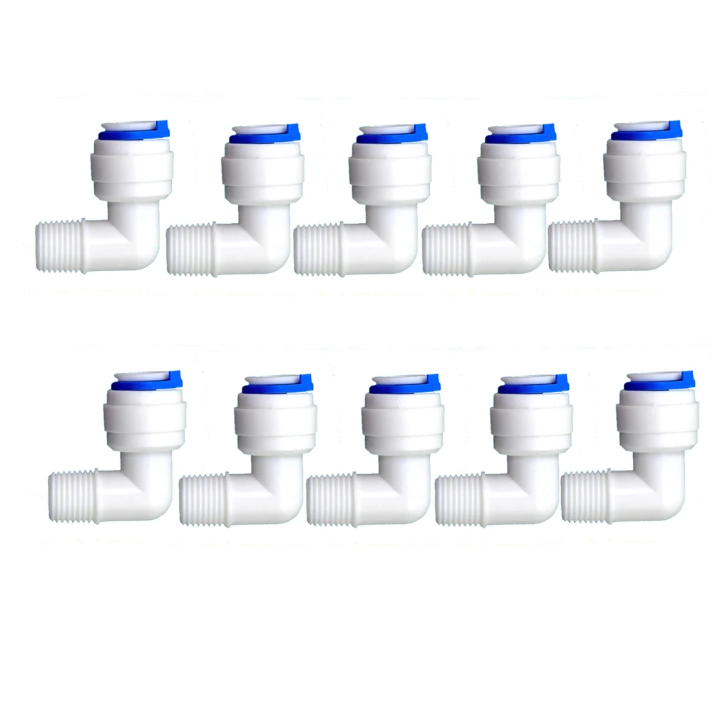 

1/4", 3/8" Quick Connect Tube Fittings L-Type T-Type Y-Type Straight Elbow Tee 3/8 inch-1/4 inch Connector for RO Water Systems