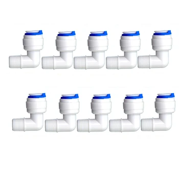 

1/4", 3/8" Quick Connect Tube Fittings L-Type T-Type Y-Type Straight Elbow Tee 3/8 inch-1/4 inch Connector for RO Water Systems