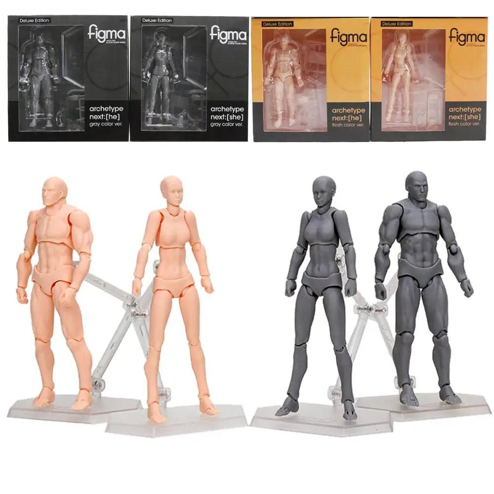 

Figma 2.0 Deluxe Edition Archetype Next She Or He Flesh Grey Color Body Chan Kun PVC Action Figure Toys Gift